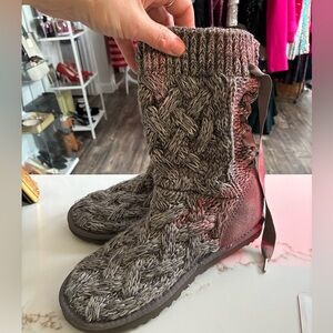 Ugg gray sock boots size 6